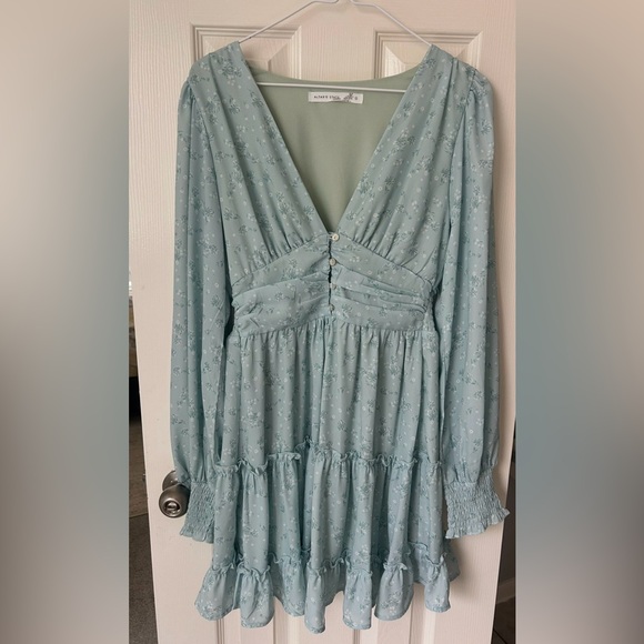 Altar'd State Dresses & Skirts - Altar'd State Light Blue Long Sleeve Dress